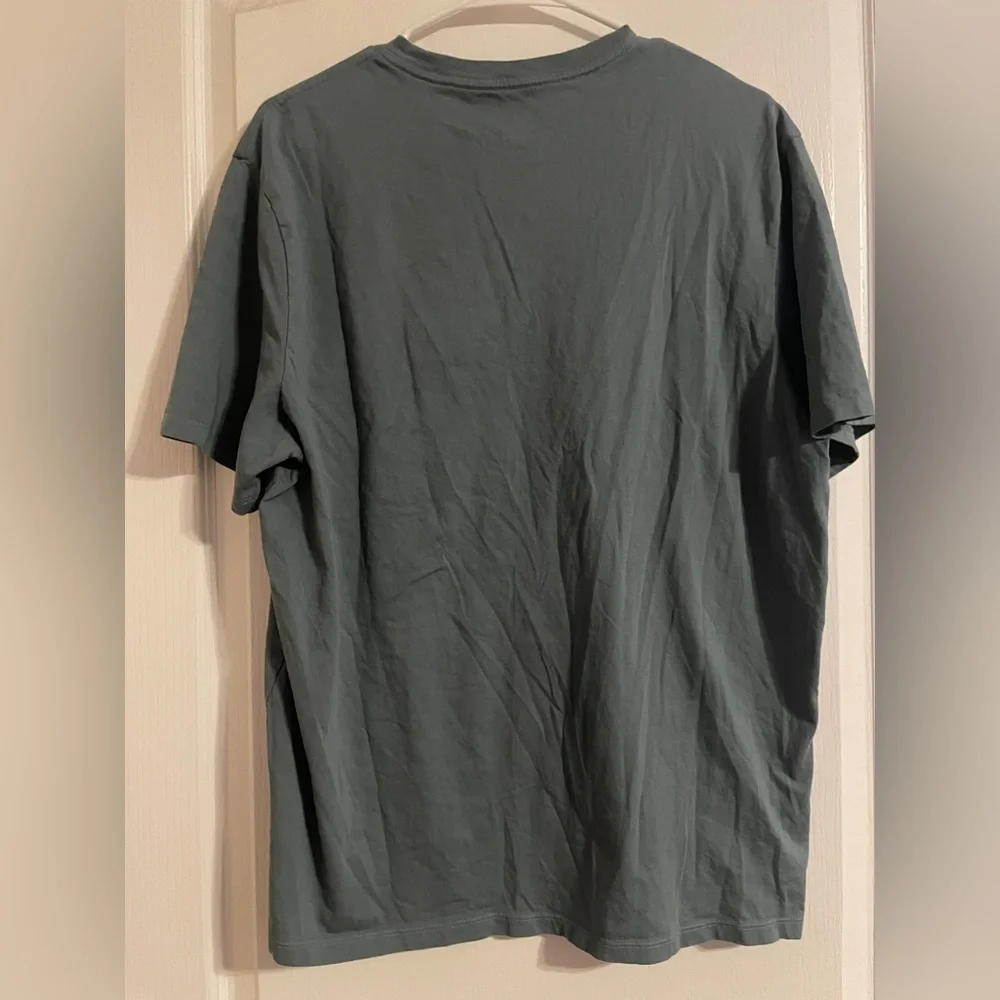 Everlane Mens Organic Cotton Pocket T-Shirt Slate Blue Grey XL Short Sleeve Tee - Picture 2 of 5